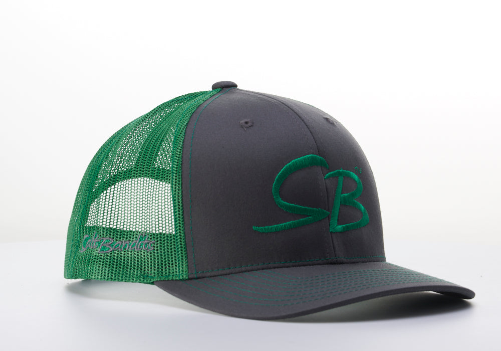 SaltBandits™ Trucker Hat Charcoal/Kelly