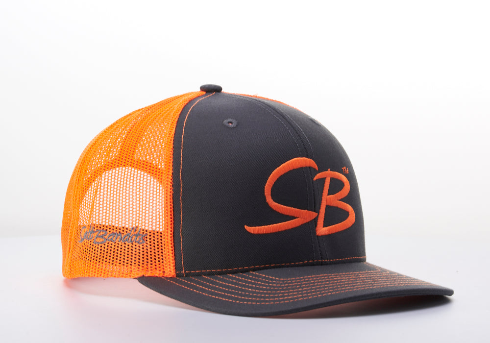 SaltBandits™ Trucker Hat Charcoal/Neon Orange