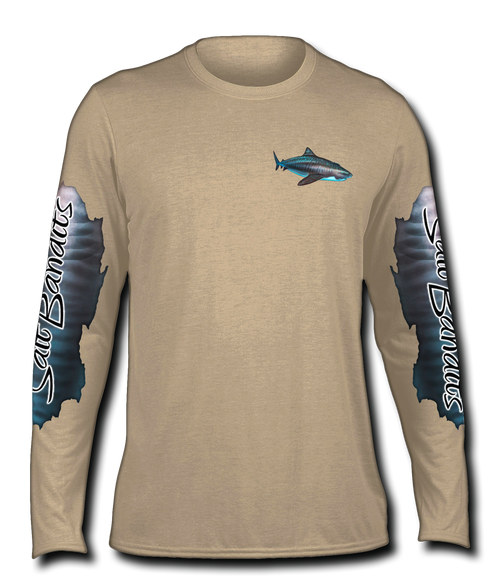 SaltBandits Tiger Shark Performance Long Sleeve T-shirt