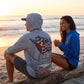 Salt Bandits™ Gray Ghosted Logo Performance Long Sleeve Hoodie