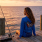 Salt Bandits™ Blue Ghosted Logo Performance Long Sleeve Hoodie