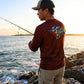 Salt Bandits™ DARK BURGUNDY Ghosted Tuna Logo Performance Long Sleeve Shirt