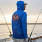 Salt Bandits™ Blue Ghosted Logo Performance Long Sleeve Hoodie