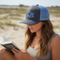 Salt Bandits™  Trucker Hat Charcoal/Columbia Blue