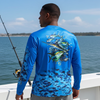 Salt Bandits™ Tuna-Marlin Dark Blue Camouflage Performance Long Sleeve T-Shirt