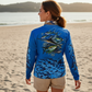 Salt Bandits™ Tuna-Marlin Dark Blue Camouflage Performance Long Sleeve T-Shirt