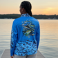 Salt Bandits™ Tuna-Marlin Dark Blue Camouflage Performance Long Sleeve T-Shirt