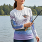 Salt Bandits™ Spotted Sea Trout - LIGHT GRAY Performance Long Sleeve Shirt