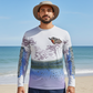 Salt Bandits™ Spotted Sea Trout - LIGHT GRAY Performance Long Sleeve Shirt