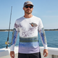 Salt Bandits™ Spotted Sea Trout - LIGHT GRAY Performance Long Sleeve Shirt