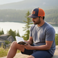 Salt Bandits™  Trucker Hat Charcoal/Neon Orange