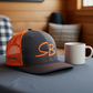 Salt Bandits™  Trucker Hat Charcoal/Neon Orange