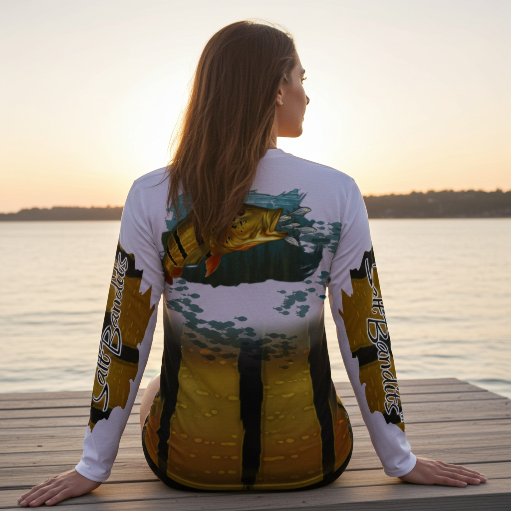 Salt Bandits™ Peacock Bass Performance Long Sleeve T-shirt