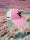 Salt Bandits™  Trucker Hat Pink/White with Bandit/Skull Logo