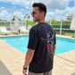 Salt Bandits™ Dark Charcoal Gray Ghosted Logo Performance Short Sleeve Shirt