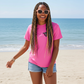 Salt Bandits™ Pink Ghosted Logo Performance Short Sleeve Shirt