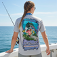 Salt Bandits™ Spotted Sea Trout - Light Gray Performance Short Sleeve Shirt