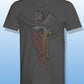 Salt Bandits™ Dark Charcoal Gray Ghosted Logo Performance Short Sleeve T-shirt