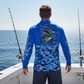 Salt Bandits™ Tuna-Marlin with Lighter Blue Camo Performance Long Sleeve Shirt