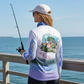 Salt Bandits™ Spotted Sea Trout - WHITE Performance Long Sleeve T-shirt