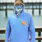Salt Bandits™ Blue Ghosted Logo Performance Long Sleeve Hoodie