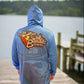 Salt Bandits™ Blue Ghosted Logo Performance Long Sleeve Hoodie
