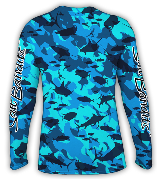 SaltBandits™ Water Camouflage Performance Long Sleeve T-Shirt