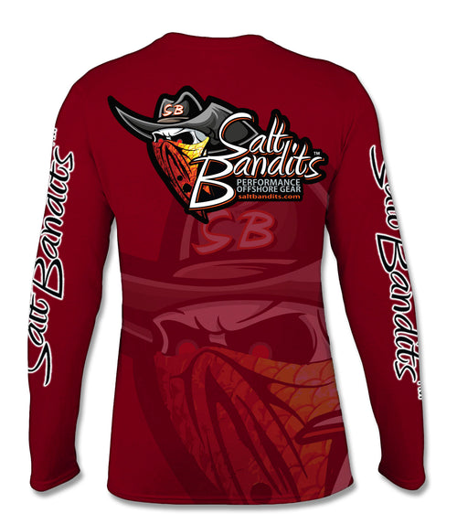 SaltBandits™ Ghosted Tuna Logo Performance Long Sleeve T-shirt