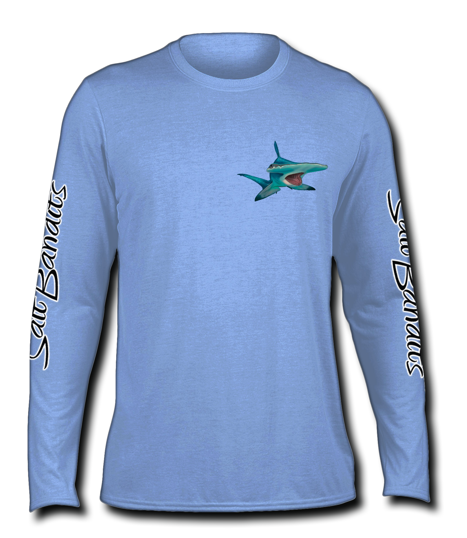 SaltBandits Hammer Head Shark Performance Long Sleeve T-shirt