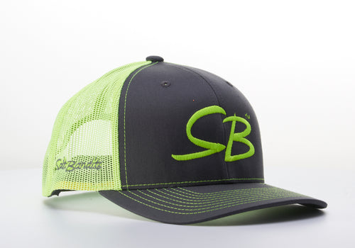 SaltBandits™  Trucker Hat Charcoal/Neon Yellow