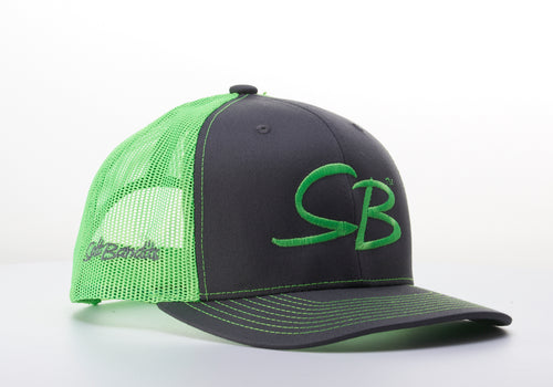 SaltBandits™  Trucker Hat Charcoal/Neon Green