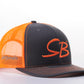 Salt Bandits™ Trucker Hat Charcoal/Neon Orange-Salt Bandits™