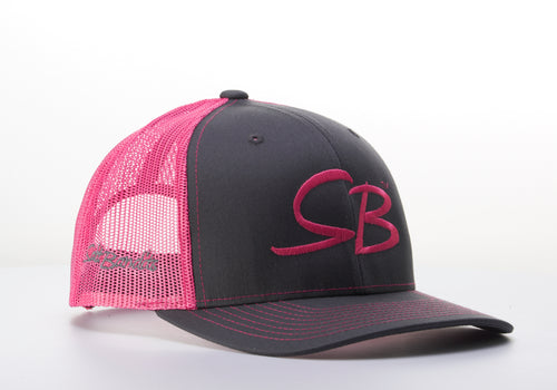 SaltBandits™  Trucker Hat Charcoal/Neon Pink
