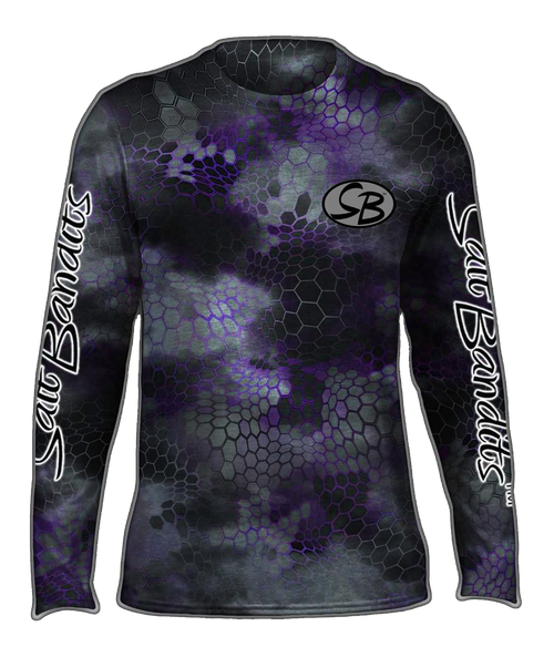 SaltBandits™ Chameleon Camo Purple Performance Long Sleeve T-shirt