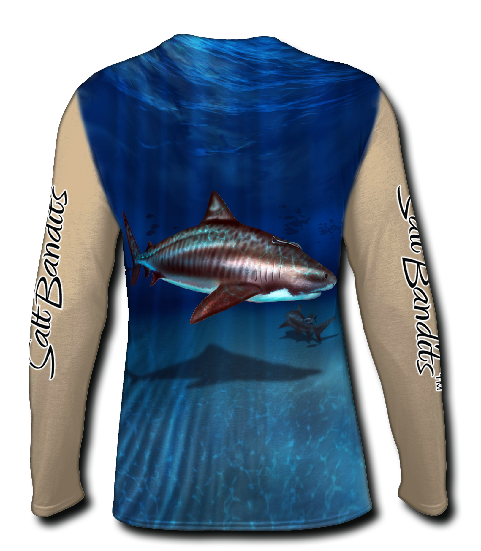 SaltBandits Tiger Shark Performance Long Sleeve T-shirt