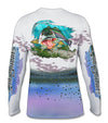 Salt Bandits™ Spotted Sea Trout - Light Gray Performance Long Sleeve T-shirt-Salt Bandits™