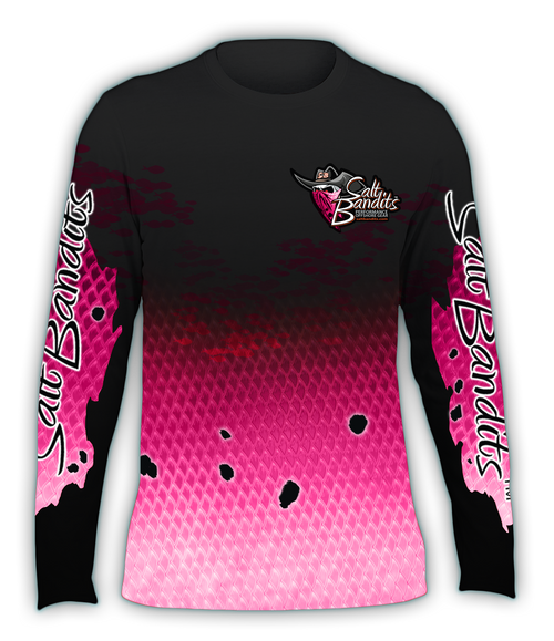 SaltBandits Pink Slam Performance Long Sleeve T-shirt